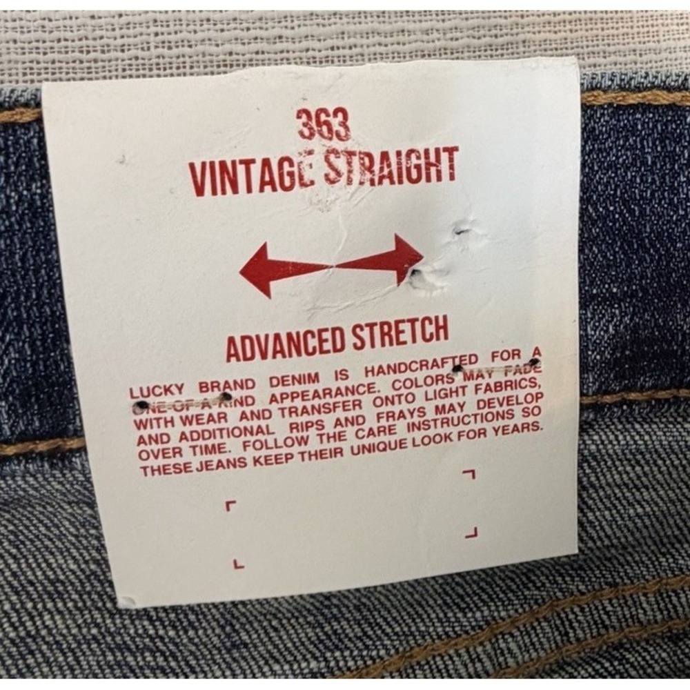 NEW Lucky Brand 363 Vintage Straight Men's Jeans Sz 42x30 Advanced Stretch NWT - Picture 4 of 12